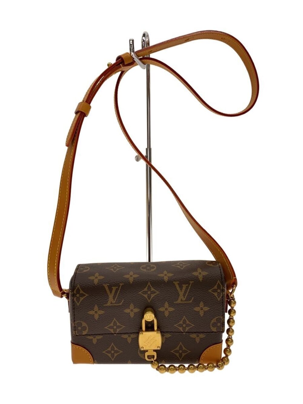 LOUIS VUITTON Steamer Wearable Wallet Shoulder Bag Leather Brown All over